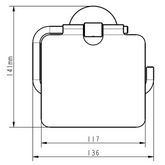 LENZ „SIENA“ Papierhalter mit Deckel zum Bohren, Chrom